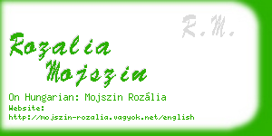 rozalia mojszin business card