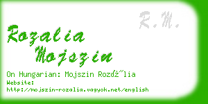 rozalia mojszin business card